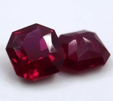 20 Ct Natural Certified BURMA Pigeon Blood Red Ruby Unheated Loose Gemstone Pair