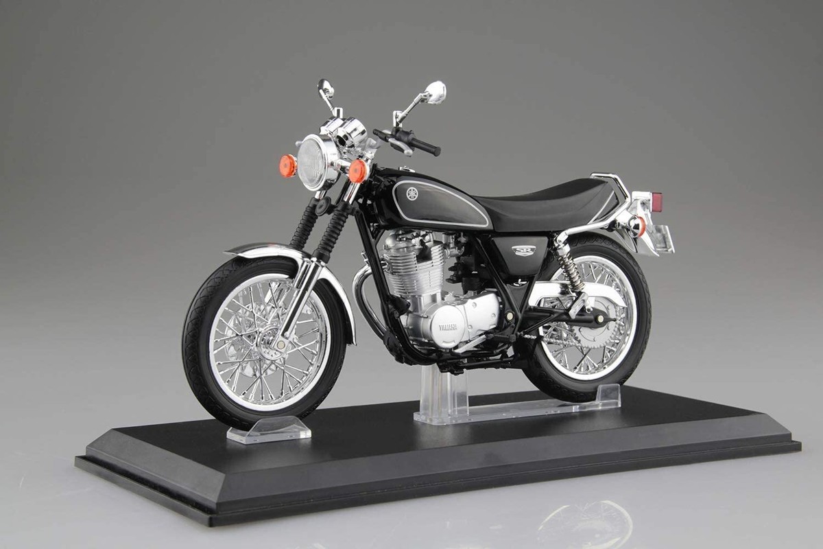 Rare AOSHIMA 1:12 motorcycle Diecast Model Yamaha SR400 Black from