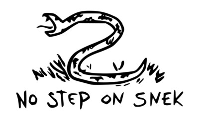 No Step on Snek vinyl Decal