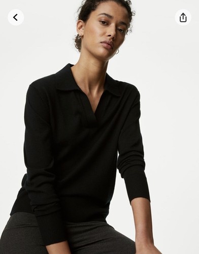 m&s merino wool polo