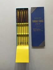 Vintage Fondue Forks Set Of 6 Stainless Steel Wood Wooden Handles Colored Tips