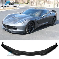 Fits 14-19 Chevy Corvette C7 Front Bumper Lip OE Replacement Spoiler Matte Black