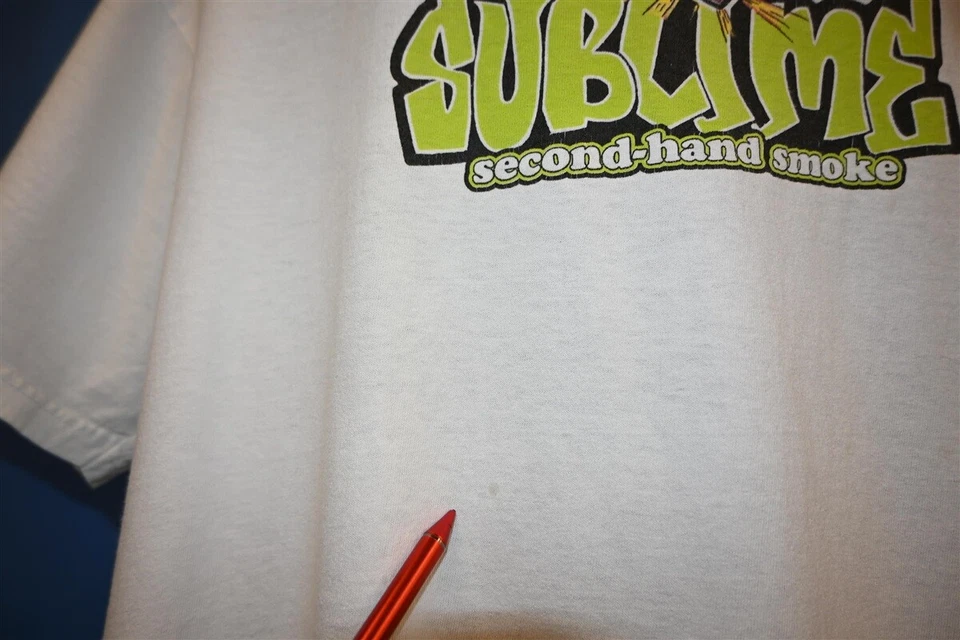 vtg 90s SUBLIME SECOND HAND SMOKE ALBUM CALI SKA PUNK ROCK BAND 1997 t-shirt XL - Image 3 of 4