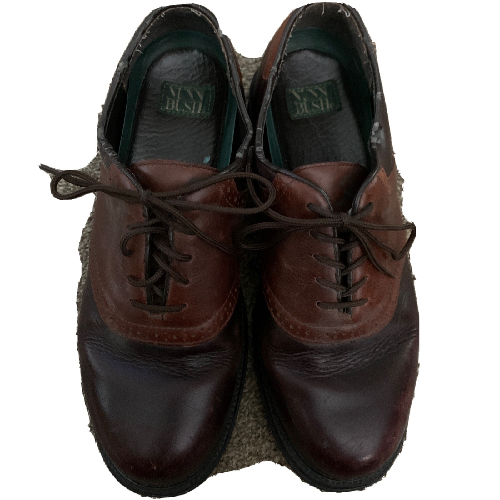 Nunn Bush Leather Oxfords Two Tone 