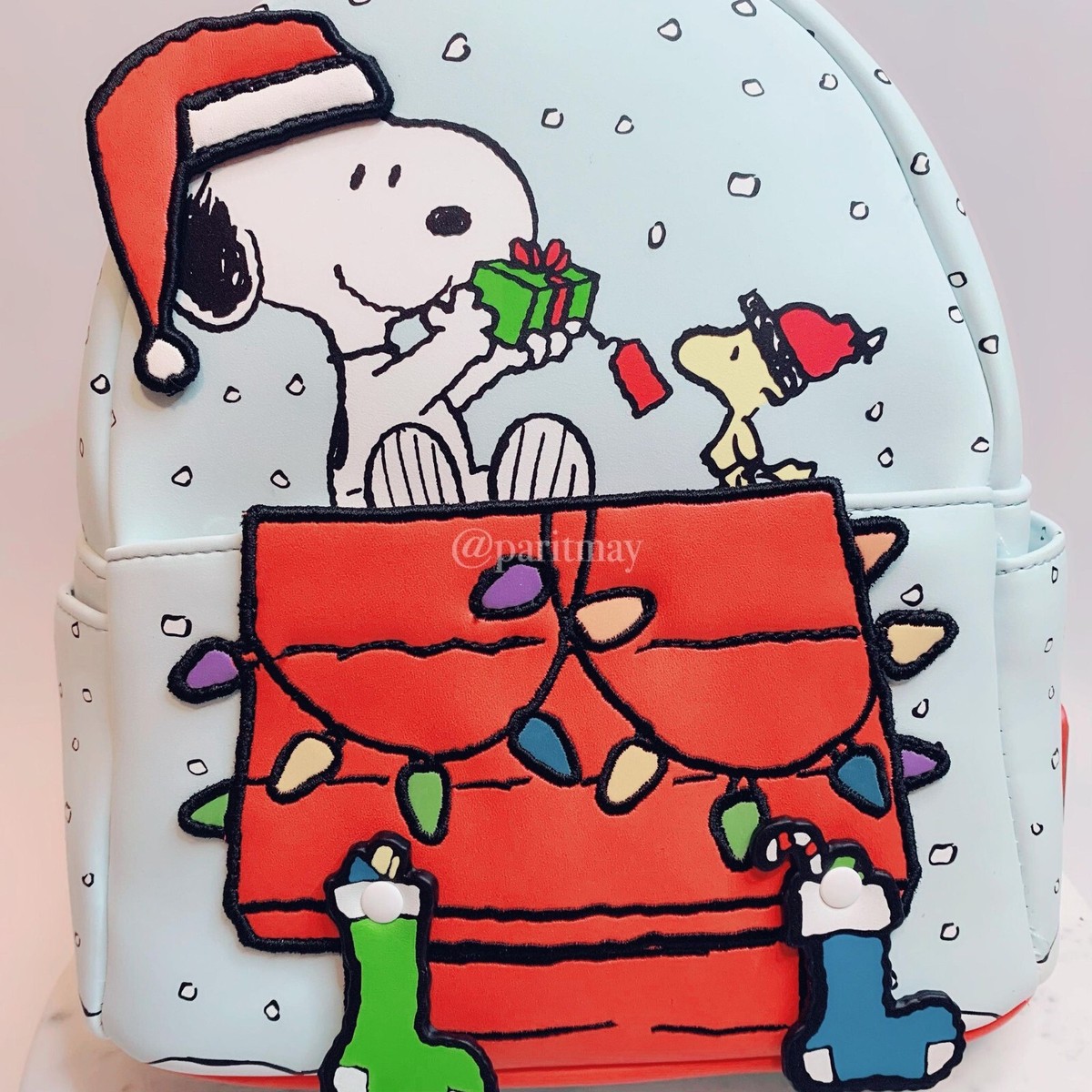 Loungefly Peanuts Snoopy and Woodstock Glow in the Dark Mini‎ Backpack Hit the road with the Peanuts gang as Loungefly accessories  main image 4