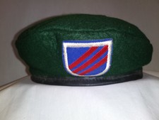 Vintage 1960s Children s Green Beret Cap w/ Patch RARE