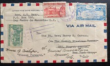 1931 S Pedro Macoris Dominican Republic Airmail Cover To Denver CO USA
