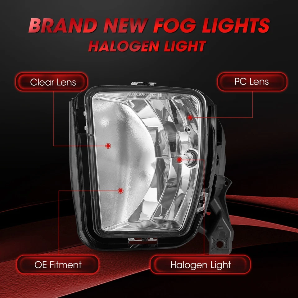 Fits Fog Lights For 2013 2014 2015 2016 2017 2018 Dodge Ram 1500 Left+Right - Image 3 of 4