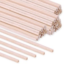 120 Pieces Balsa Wood Sticks 1/8 x 1/8 x 12 Inch Wood Strips Balsa Square Wooden