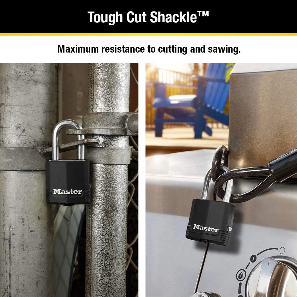 Master Lock Black Magnum Keyed-Alike Padlocks with All-Weather Cover, Outdoor Lo - Image 3 of 4