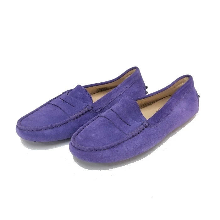 TOD’S TOD'S TODS scarpe da guida scamosciate scarpe basse mocassini viola equivalenti a 22 5 cm