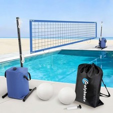 Base Free Swimming Pool Volleyball Net Set fo...