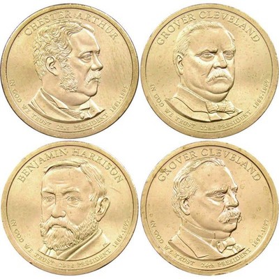 2012 P Presidential Dollar 4 Coin Set Uncirculated Mint State