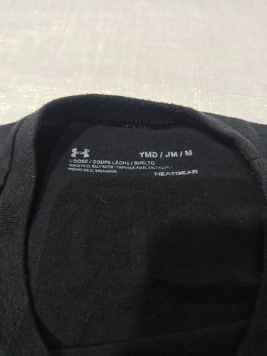 Under Armour Boys Black And Gray USA Freedom Flag Logo Tee Shirt Sz Youth M - Picture 8 of 9