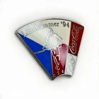 Vintage Czech Republic Hockey Coca Cola Lillehammer 94 Olympics Lapel Hat Pin CJ