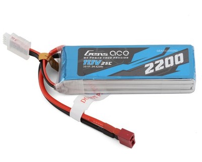 Gens Ace 3S LiPo Battery 25C (11.1V/2200mAh) [GEA3S220025D]