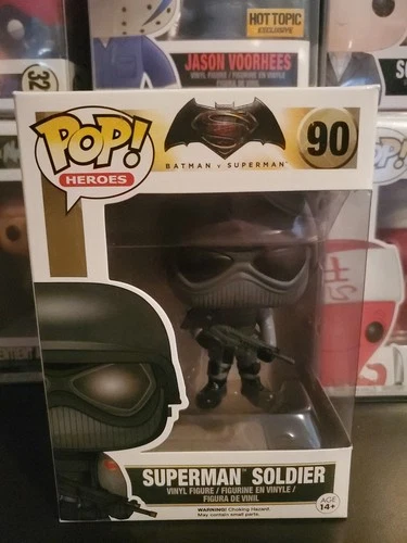 Funko Pop Superman Soldier #90 DC Movies Vaulted w/ Free Shipping & Protector