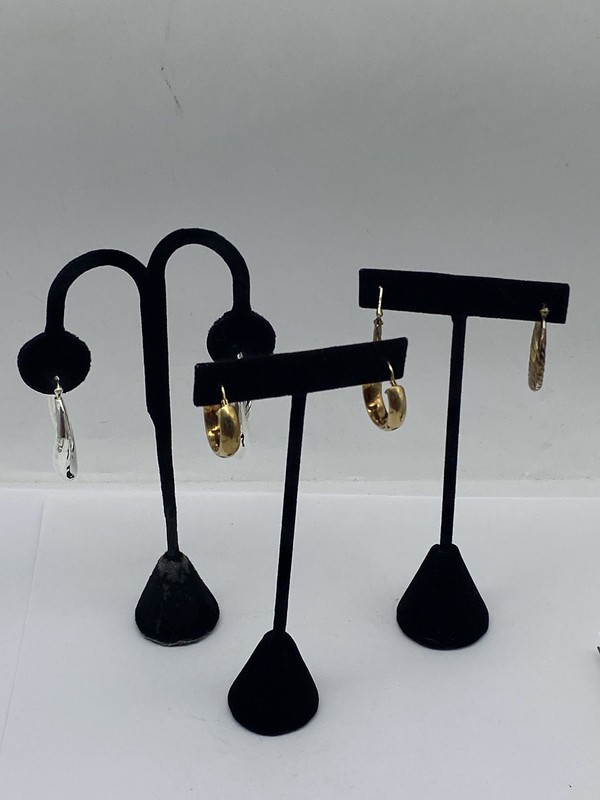 Sterling Silver Earrings Bundle 3 Pairs 13.1g