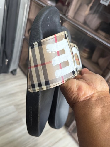 Burberyy Furley "Love" Limied Edition Vintage Check Side Sandal Size 41 - Picture 6 of 7