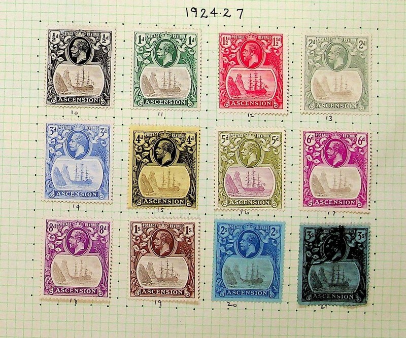 ASCENSION Sc 10-21 LH ISSUE OF 1924 - Sc$436 - (RM26)