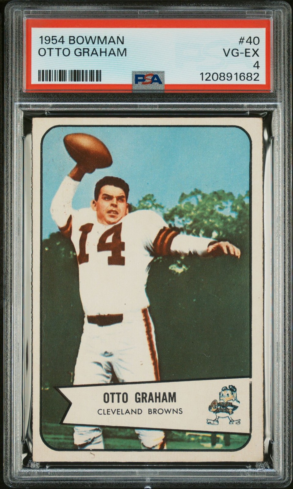 1954 Bowman OTTO GRAHAM #40 PSA 4 VG-EX