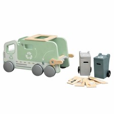 Holz LKW Müllwagen, Recycling LKW für Kleinkind – Motorik Steckspiel, Montessori