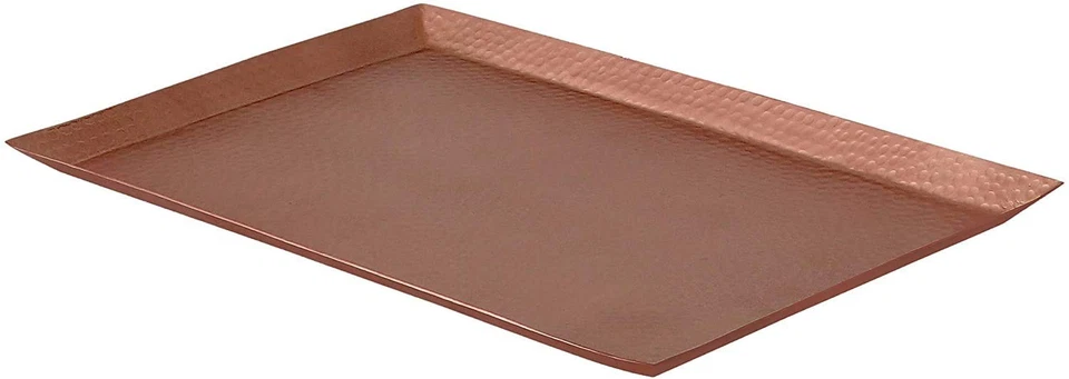 DeKulture Handmade Copper Serving Tray | Home Decor Centerpiece | Floral Arra... - Image 4 of 4