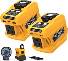 2 Pack 220W Power Inverter Compatible with Dewalt 20V Battery, DC 18V to AC 110V