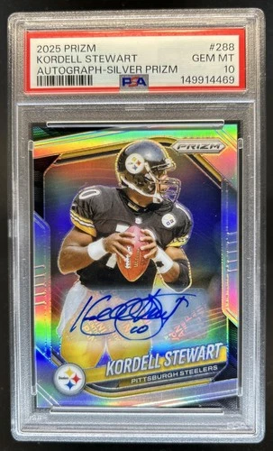2025 Panini Prizm Kordell Stewart Auto Silver #288 Steelers PSA 10 GEM MINT