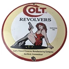 Vintage Colt Porcelain Sign - Pistols Revolvers Ammo Gas Pump Ad Sign