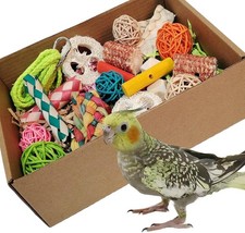Bird Toys  Colorful Parrot Foraging and Tearing Toy Box - Suitable for Chewing an