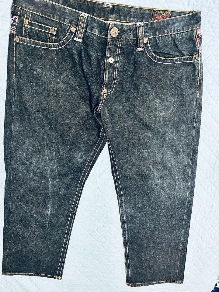 Imperial Junkie Embroidered Selvedge Jeans Japanese Hip Hop, Size 40x32 — 第 2/4 张图片