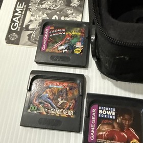 Sega Game Gear Handheld Portable Console/System w Bag 13 Games Powers On