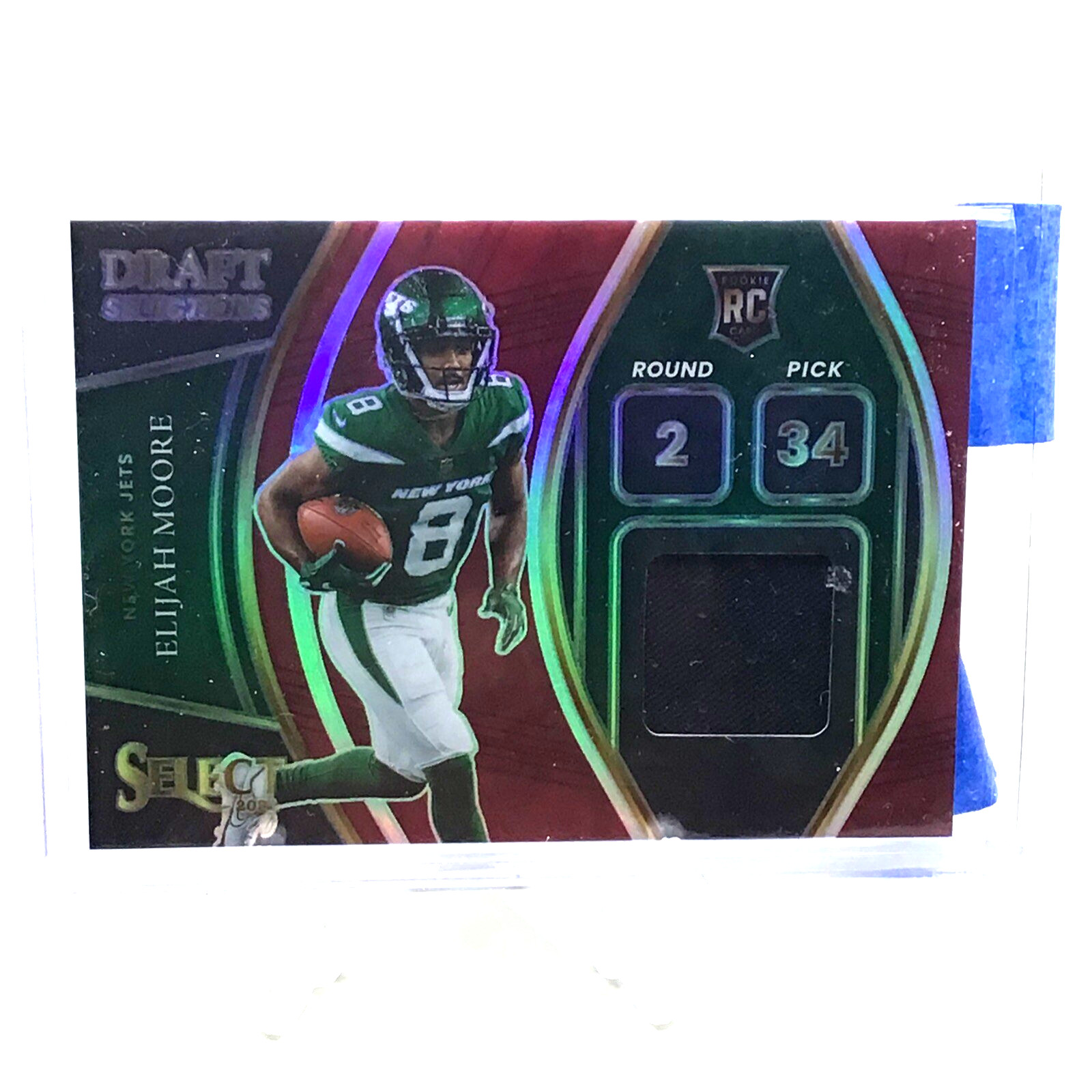 ELIJAH MOORE RC PATCH 2021 PANIINI SELECT DRAFT SELECTIONS RED PRIZM SP #DS-EMO