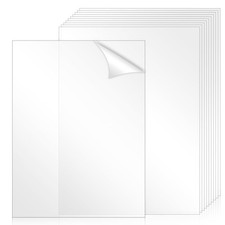10 PCS Plexiglass Sheets, 8.5" x 11" x 0.02 Clear PET Sheet Panels, Clear Acryl