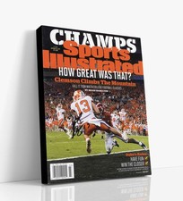 Clemson Autograph SI Canvas - Hunter Renfrow - Clemson Climbs the Mountain