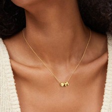 Turandoss Heart Initial Necklaces for Kids, Birthday Gifts for Girls,16 2.5In,A