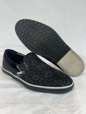 JIMMY CHOO Mesh Black Leopard Print Slip On Shoes Mens 44 - US 10 - 10.5