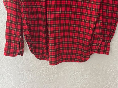 Rare Early 70s Polo Ralph Lauren Plaid Button Down Spread Collar, Sz 16-35 - Photo 10/11