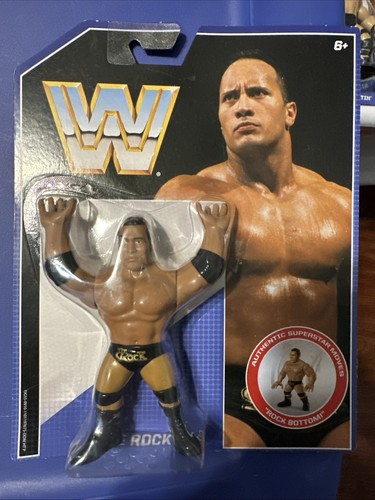 WWE Mattel Retro Series 2 The Rock Wrestling  Figu...
