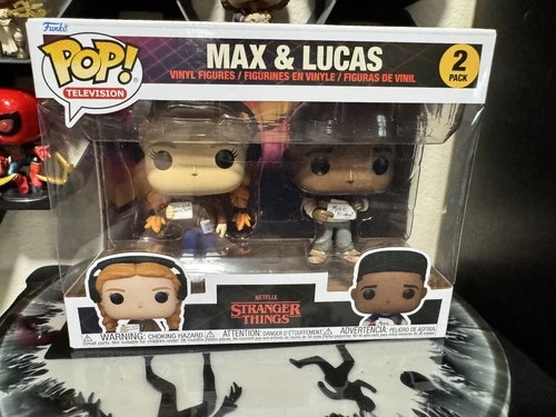 Funko Pop! TV Stranger Things Season 4 Max And Lucas 2-Pack With Pop Protector.