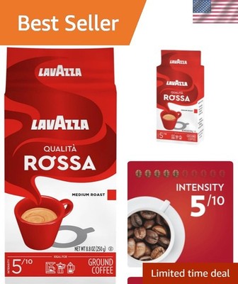 Qualità Rossa 8.8 oz Ground Coffee (Pack of 4) - Ideal for Espresso & Drip Prep