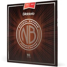 D'Addario NB1356 Nickel Bronze Acoustic Guitar Strings, Medium, 13-56