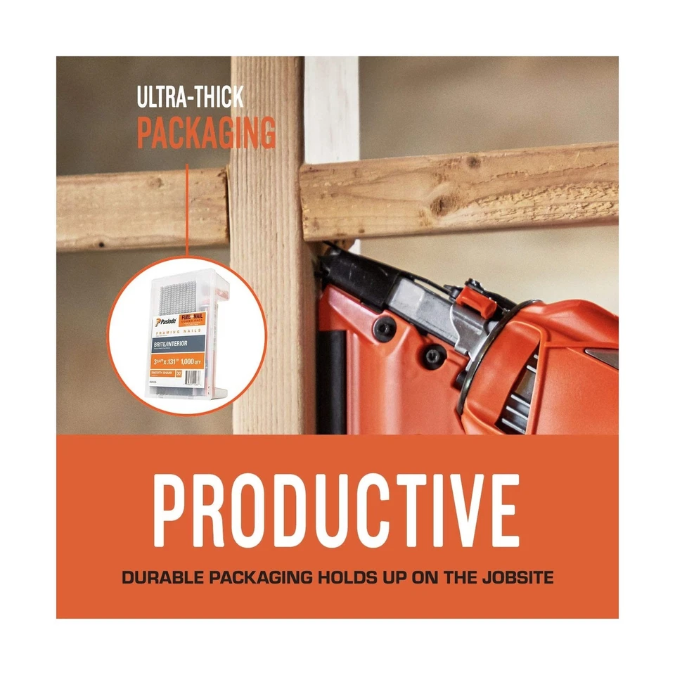 Paslode, paquete de clavos y combustible para enmarcar, 650535, calibre 3 1/4 pulgadas x .131, liso... Foto 4 de 4