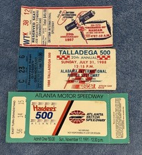 3 Vtg NASCAR Ticket Stubs 1987 Firecracker 40...