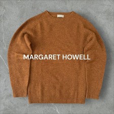 MARGARET HOWELL Knit Sweater Size L Cashmere Blend Brown Scotland Used Men's