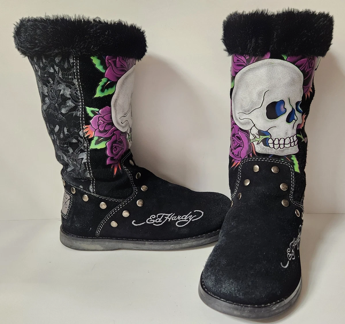 Ed Hardy Black Boots for Women for sale | eBay
