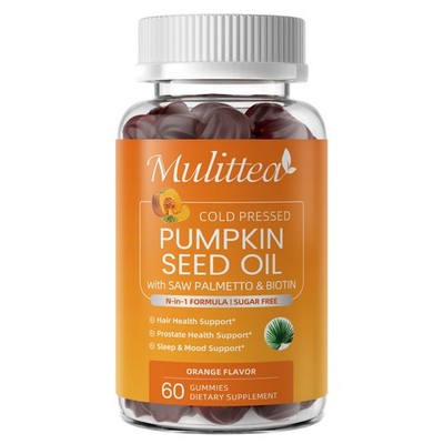 Pumpkin Seed Oil Gummies Cold Pressed with Saw Palmetto, Biotin Vitamin E