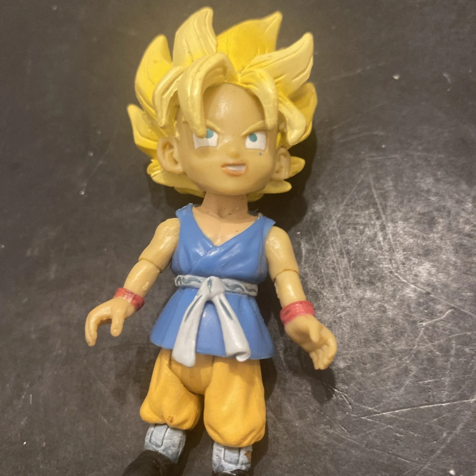 DRAGON BALL Z GT JAKKS 2004 SERIES 2 HTF UNLEASHED FURY SS KID GOKU 4 IN FIG Lk - Image 2 of 4