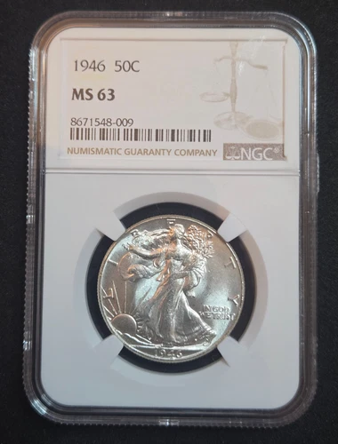 1946 Walking Liberty Half Dollar NGC MS63 Silver 50C – Beautiful Luster